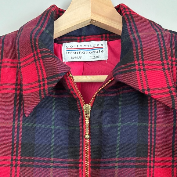 Vintage Wool-Cashmere Blend Plaid Blazer size M - Picture 4 of 8